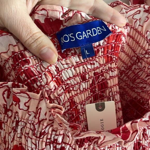 Anthropologie Red Floral Midi Dress - Picture 10 of 10